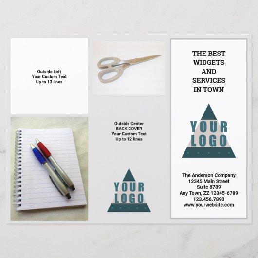 Business Logo 5 Foto Promo Tri Fold Brochure (Voorkant)