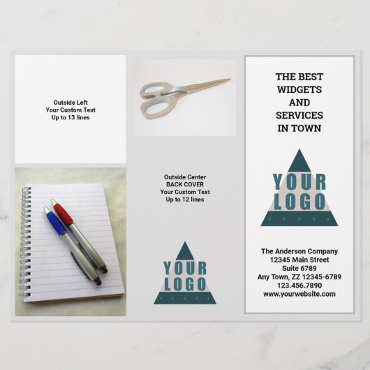 Business Logo 5 Foto Promo Tri Fold Brochure (Voorkant)