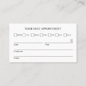 Business Logo Aangepaste herinnering voor afspraak Visitekaartje (Achterkant)