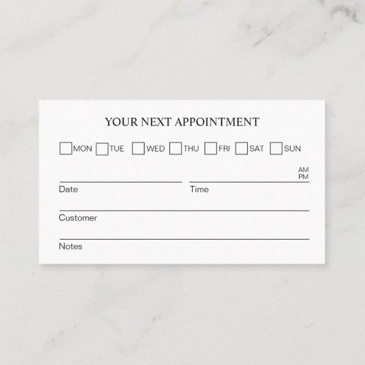 Business Logo Aangepaste herinnering voor afspraak Visitekaartje (Achterkant)