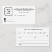 Business Logo Aangepaste herinnering voor afspraak Visitekaartje (Voorkant / Achterkant)