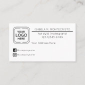 Business Logo Aangepaste herinnering voor afspraak Visitekaartje (Voorkant)