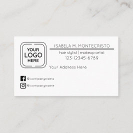 Business Logo Aangepaste herinnering voor afspraak Visitekaartje