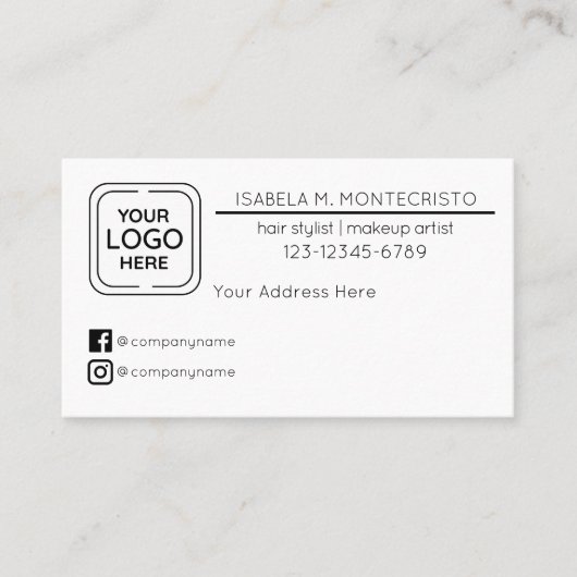 Business Logo Aangepaste herinnering voor afspraak Visitekaartje (Voorkant)