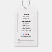 Business Logo Aangepaste Kleding Label voor Kleine Cadeaulabel (Voorkant)