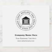 Business Logo Aangepaste Mousserende Wijnflesetike Sparkling Wijnetiket (Enkel label)