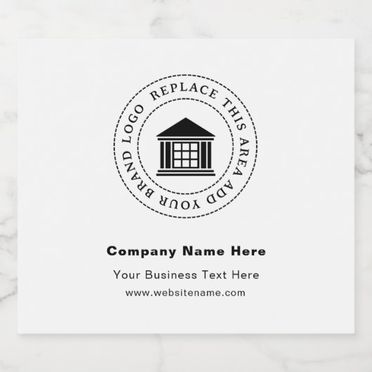 Business Logo Aangepaste Mousserende Wijnflesetike Sparkling Wijnetiket (Enkel label)