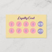 Business Logo Aangepaste vrolijke kleuren Loyalty  Visitekaartje (Achterkant)