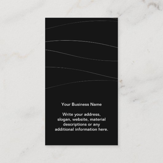 Business Logo Abstract Black Earring Display Kaart Visitekaartje (Achterkant)