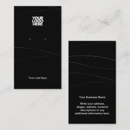Business Logo Abstract Black Earring Display Kaart Visitekaartje