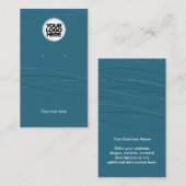 Business Logo Abstract Blue Earring Display Kaart Visitekaartje (Voorkant / Achterkant)