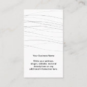 Business Logo Abstract White Earring Display Kaart Visitekaartje (Achterkant)