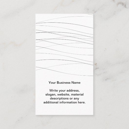 Business Logo Abstract White Earring Display Kaart Visitekaartje (Achterkant)