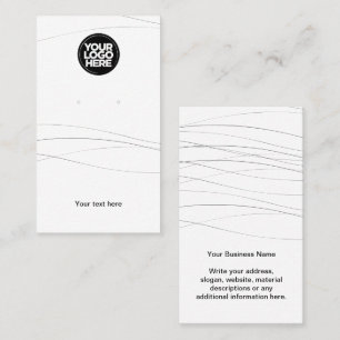 Business Logo Abstract White Earring Display Kaart Visitekaartje