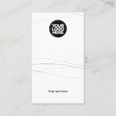 Business Logo Abstract White Earring Display Kaart Visitekaartje (Voorkant)
