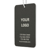 Business Logo Adres Telefoon Website Zwart-wit Luchtverfrisser (Links)