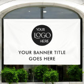 Business Logo Adverteren White Professional Spandoek