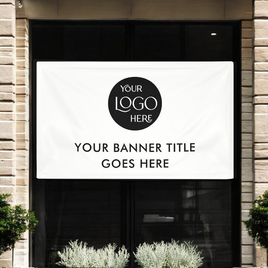 Business Logo Adverteren White Professional Spandoek