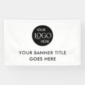 Business Logo Adverteren White Professional Spandoek (Horizontaal)