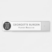 Business Logo and Employees Name Custom Deurbordje (Voorkant)