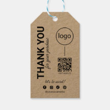 Business Logo and Qr Code Clothing Price Label