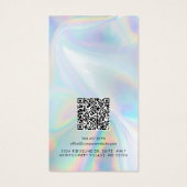 Business Logo and QR Code Earring Display Card Visitekaartje (Achterkant)