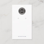 Business Logo and QR Code Earrings Display Card Klantenkaartje (Voorkant)