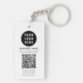 Business Logo and QR Code Modern Sleutelhanger (achterkant)