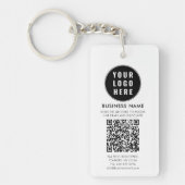 Business Logo and QR Code Modern Sleutelhanger (Voorkant)