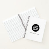 Business Logo And Text Simple Notebook Notitieboek (Binnen)