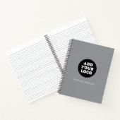 Business Logo And Text Simple Notebook Notitieboek (Binnen)