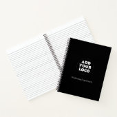 Business Logo And Text Simple Notebook Notitieboek (Binnen)
