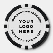 Business Logo and Text Simple Professional Poker Chips (Voorkant)