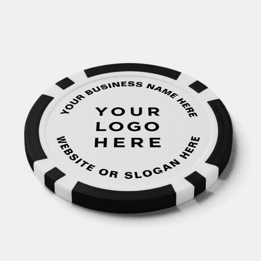 Business Logo and Text Simple Professional Poker Chips (Enkel)