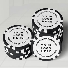 Business Logo and Text Simple Professional Poker Chips