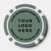 Business Logo and Text Simple Professional Poker Chips (Achterkant)