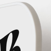 Business Logo and Text Simple White Pickleball Paddle (Links Detail)