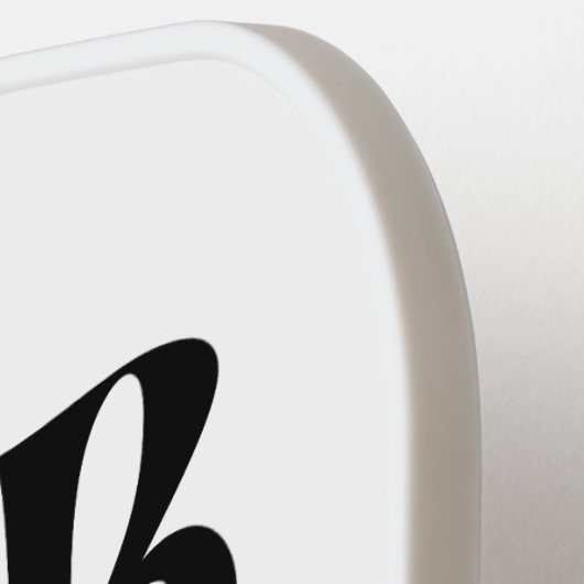 Business Logo and Text Simple White Pickleball Paddle (Links Detail)