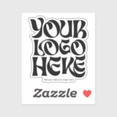 Business Logo and Text Water-proof Clear Sticker (Vel)