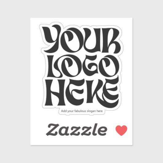 Business Logo and Text Water-proof Clear Sticker (Vel)