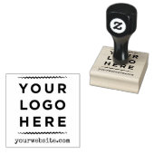 Business Logo and website Custom Grunge Rubberstempel (Gestempeld)