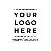 Business Logo and website Custom Grunge Rubberstempel (Afrduk)