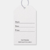 Business Logo Apparel Mode Kleding Hang Label Cadeaulabel (Achterkant)