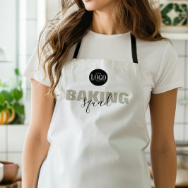 Business Logo Baking Squad Matching Group  Apron Schort