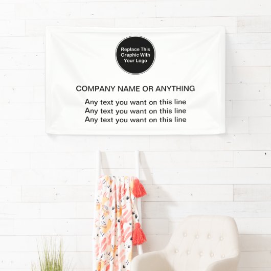 Business Logo Banner-Sjabloon Spandoek (Insitu)