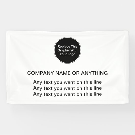 Business Logo Banner-Sjabloon Spandoek (Horizontaal)
