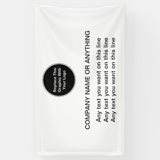 Business Logo Banner-Sjabloon Spandoek (Verticaal)