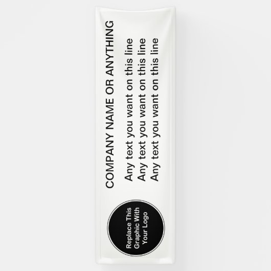 Business Logo-banner Spandoek (Verticaal)