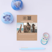 Business Logo Beauty Tanning Salon Foto's QR Code Flyer (Enkel)
