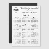 Business Logo Bedankt 2026 Kalendermagneet (Voorkant / Achterkant)